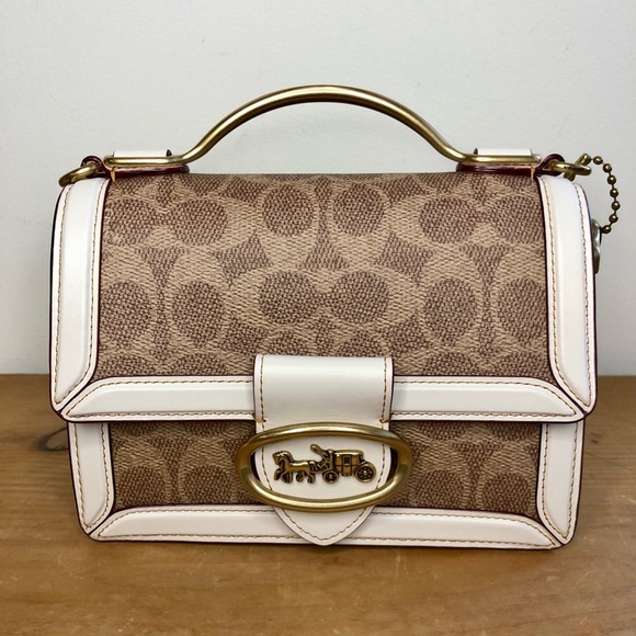 S⭕️LD‼️New Coach 1941 Riley Top Handle 18 In Signature Canvas - Picture 2 of 12